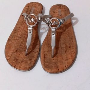 Michael Kors Silver  Thong Sandals size 11